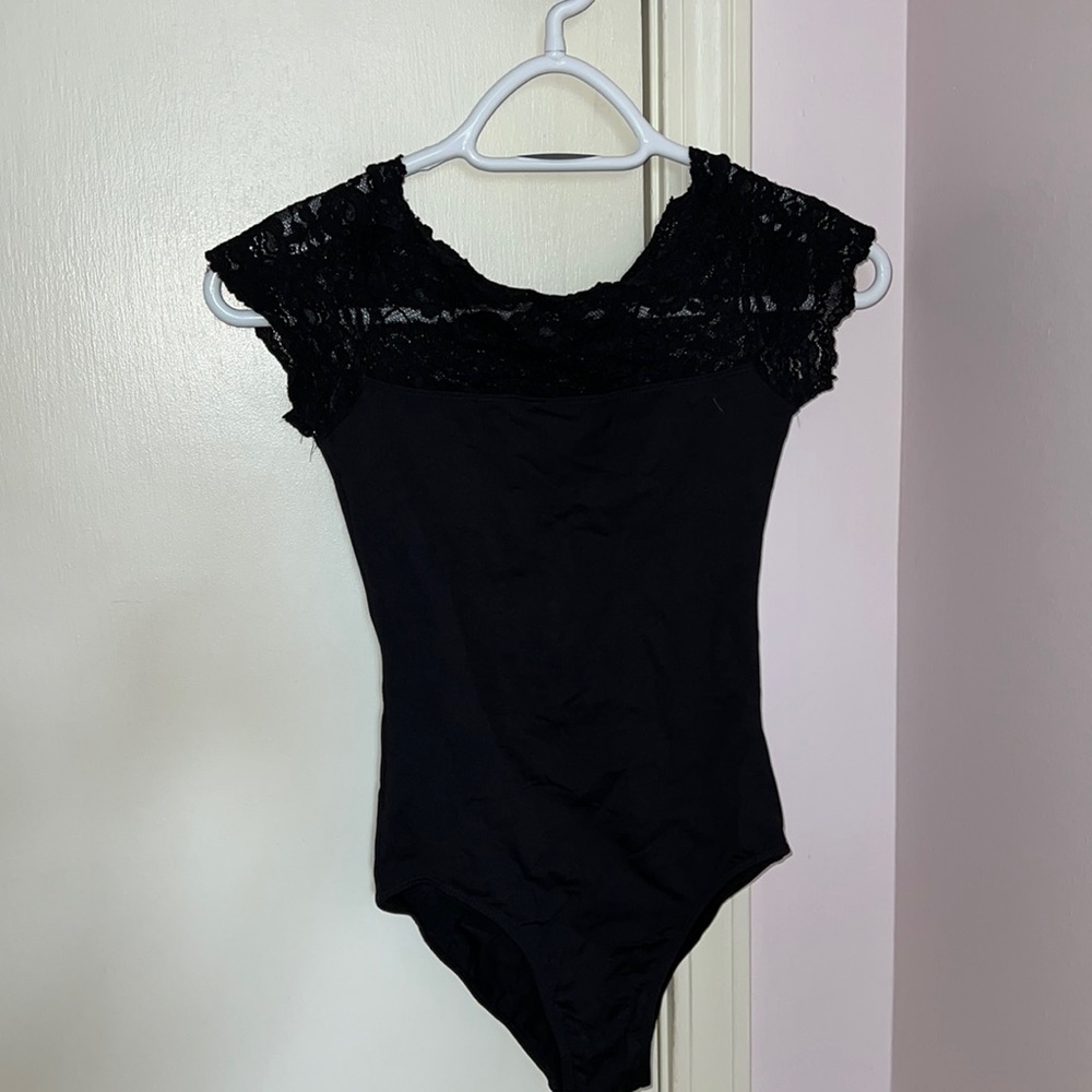 so danca black lace leotard